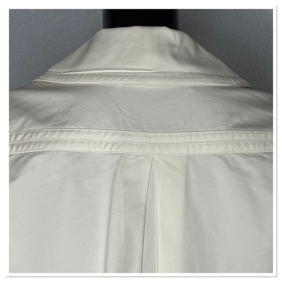 Trina Turk Cropped Swing Jacket 3/4 Bell Sleeves Wide Collar Cotton Blend Sz 6 - Picture 5 of 7